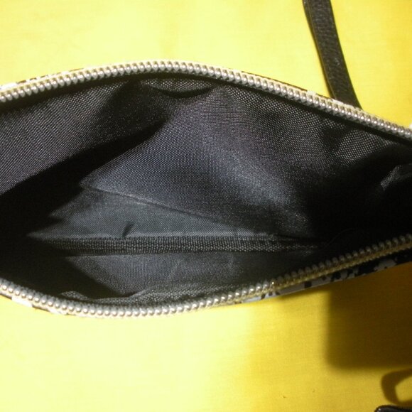 Adrienne Vittadini Wringlet, Black/White Faux Leather - Picture 3 of 3